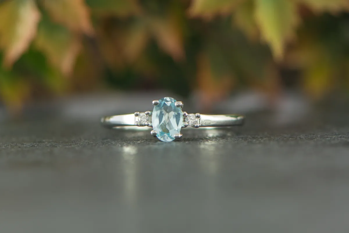 Blauer Topas Ring