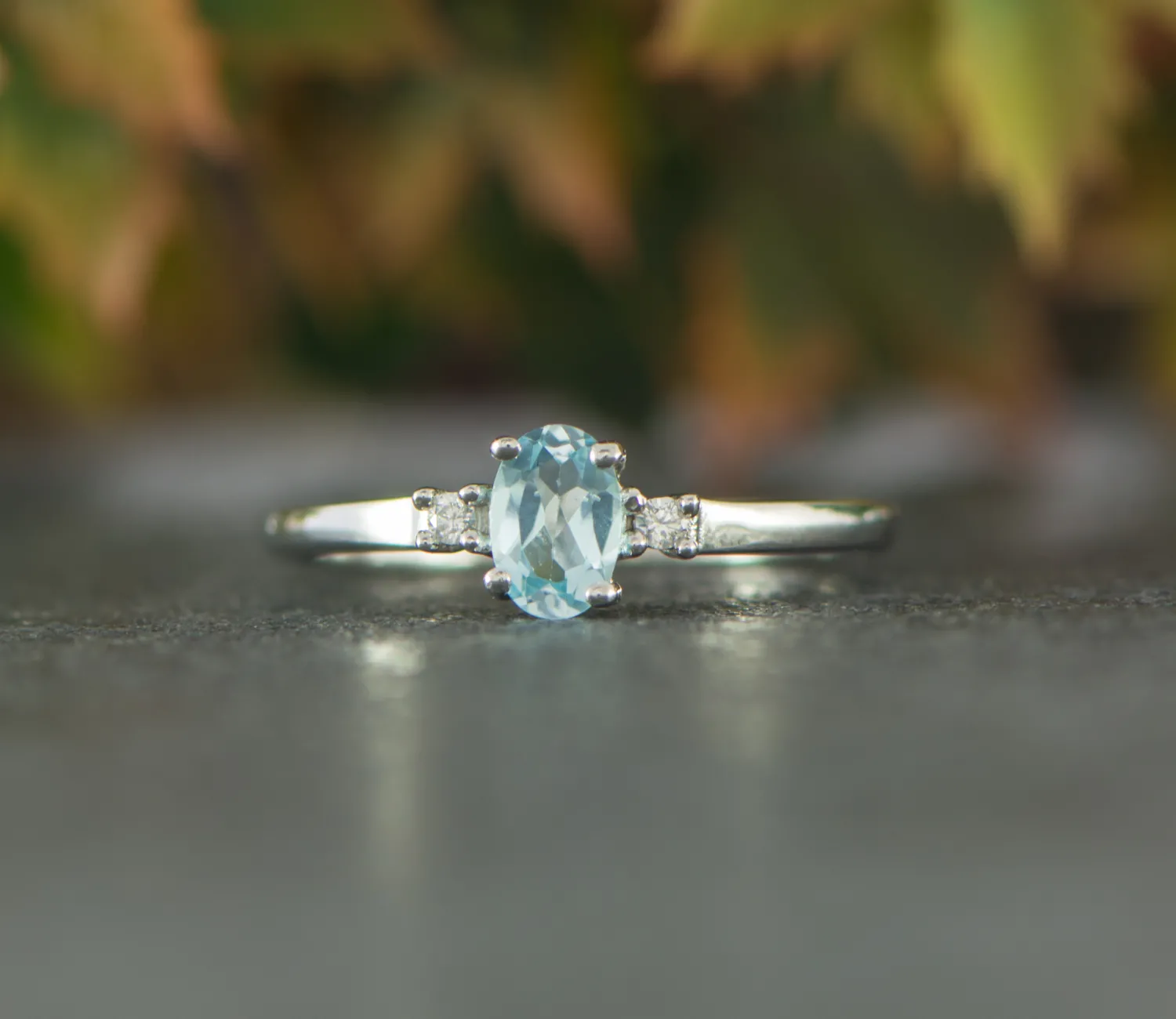 Blauer Topas Ring