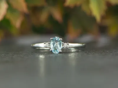 Blauer Topas Ring