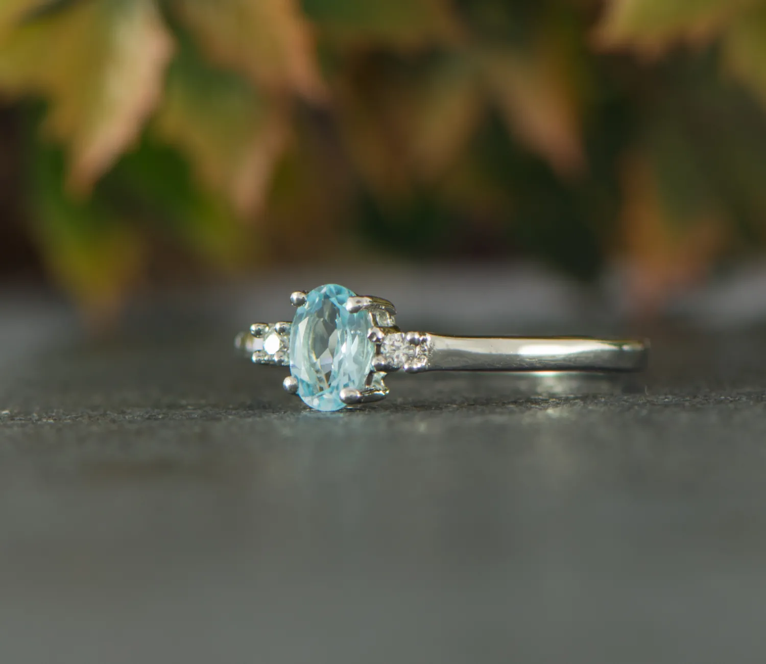 Blauer Topas Ring
