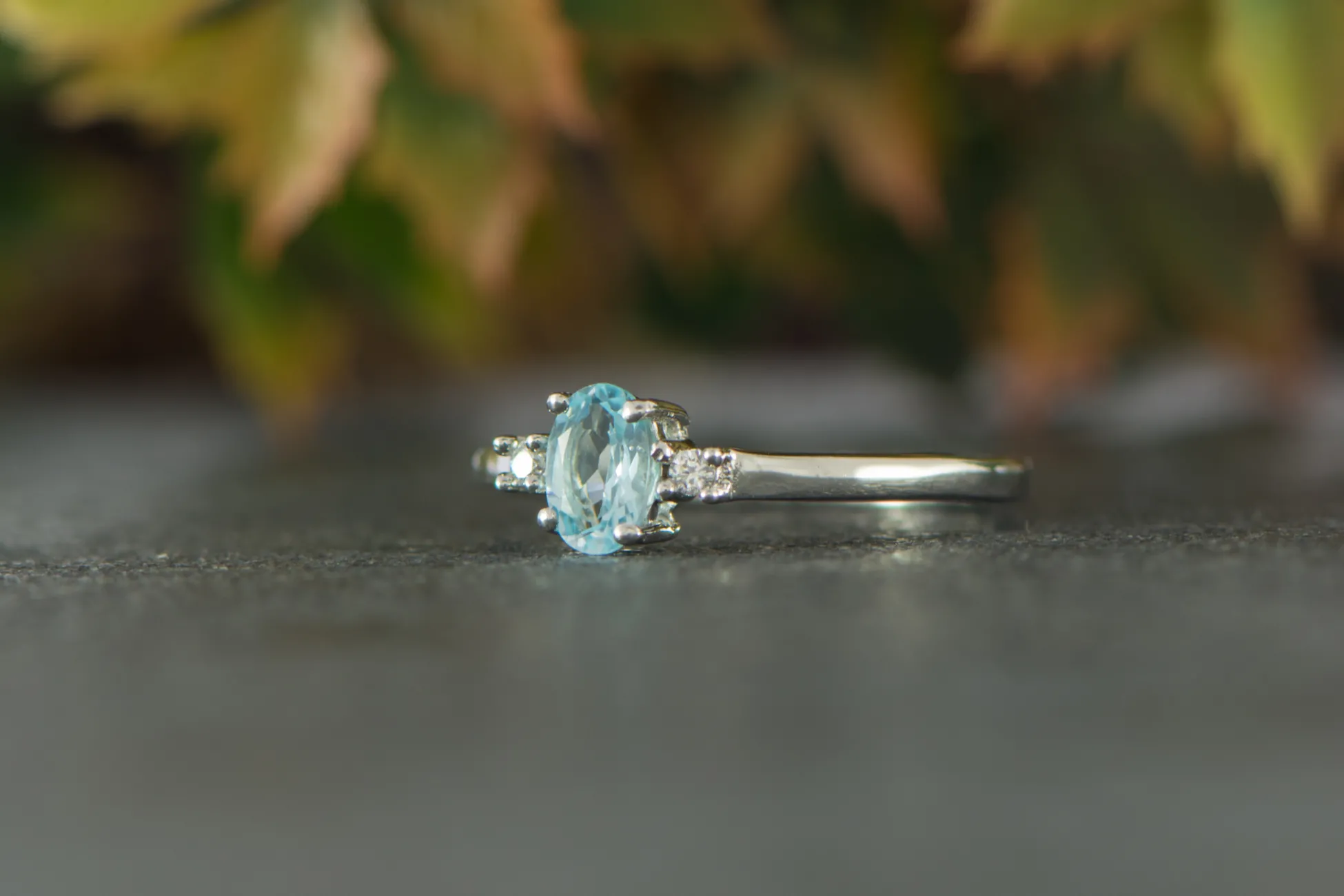 Blauer Topas Ring