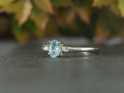 Blauer Topas Ring