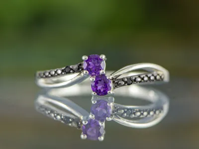 Ring mit Amethysten