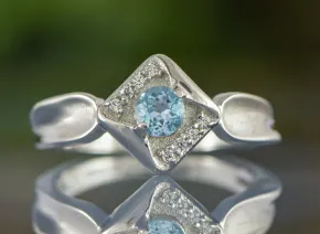 Blauer Topas Ring