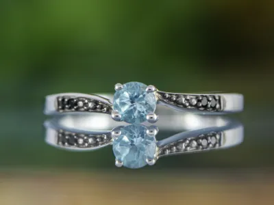 Blauer Topas Ring