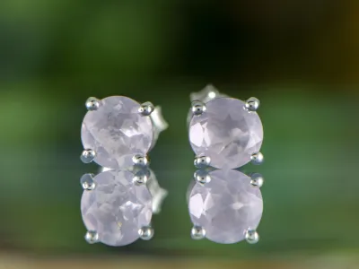 Ohrringe mit Rosenquarz