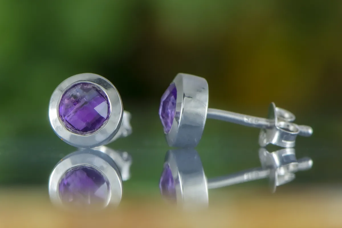 Ohrringe mit Amethyst