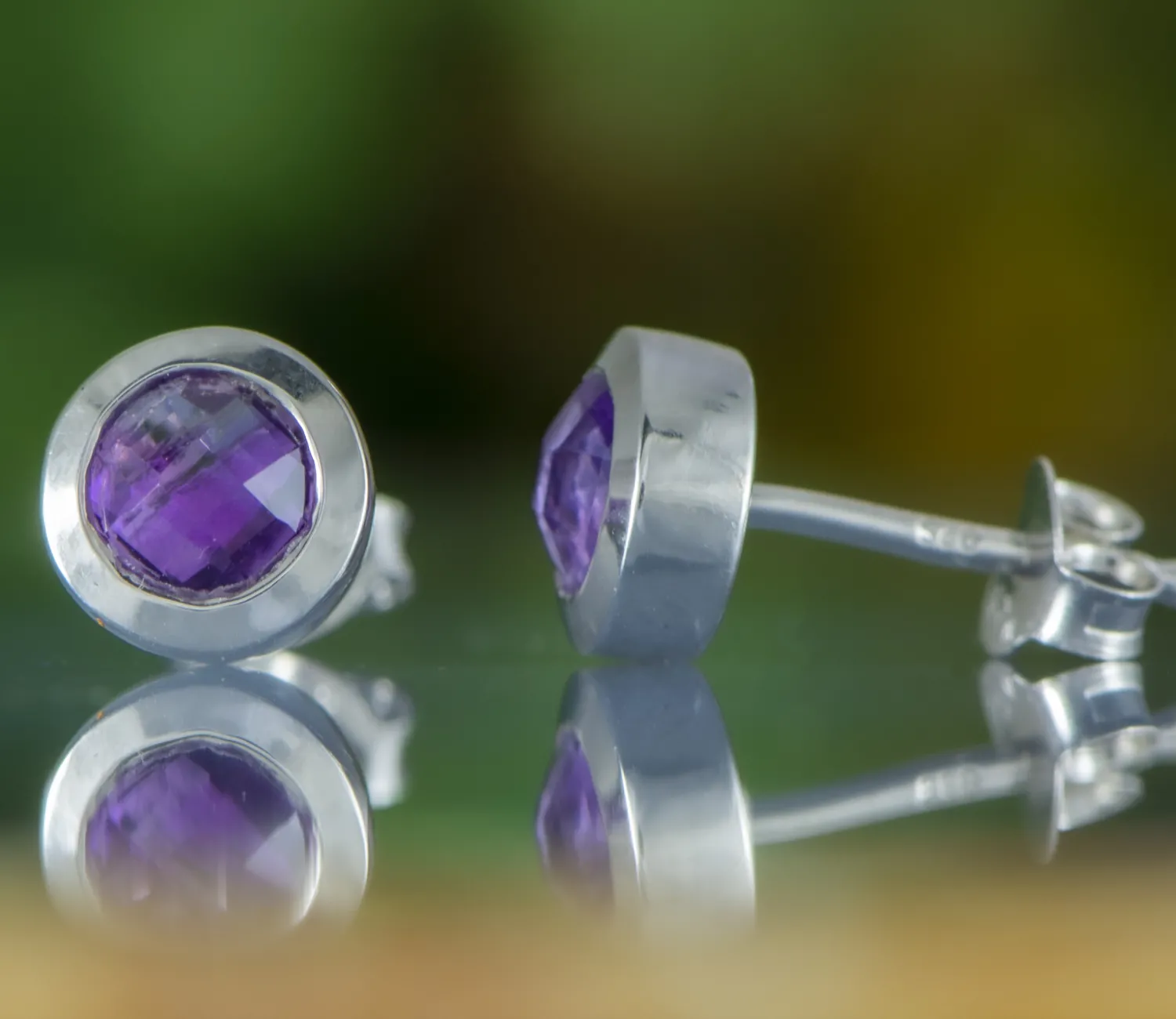 Ohrringe mit Amethyst