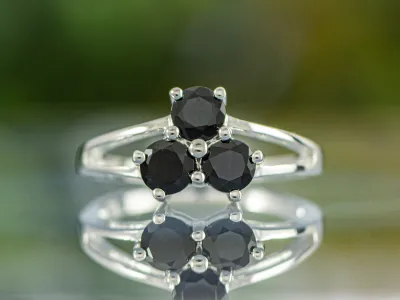Ring mit schwarzem Turmalin