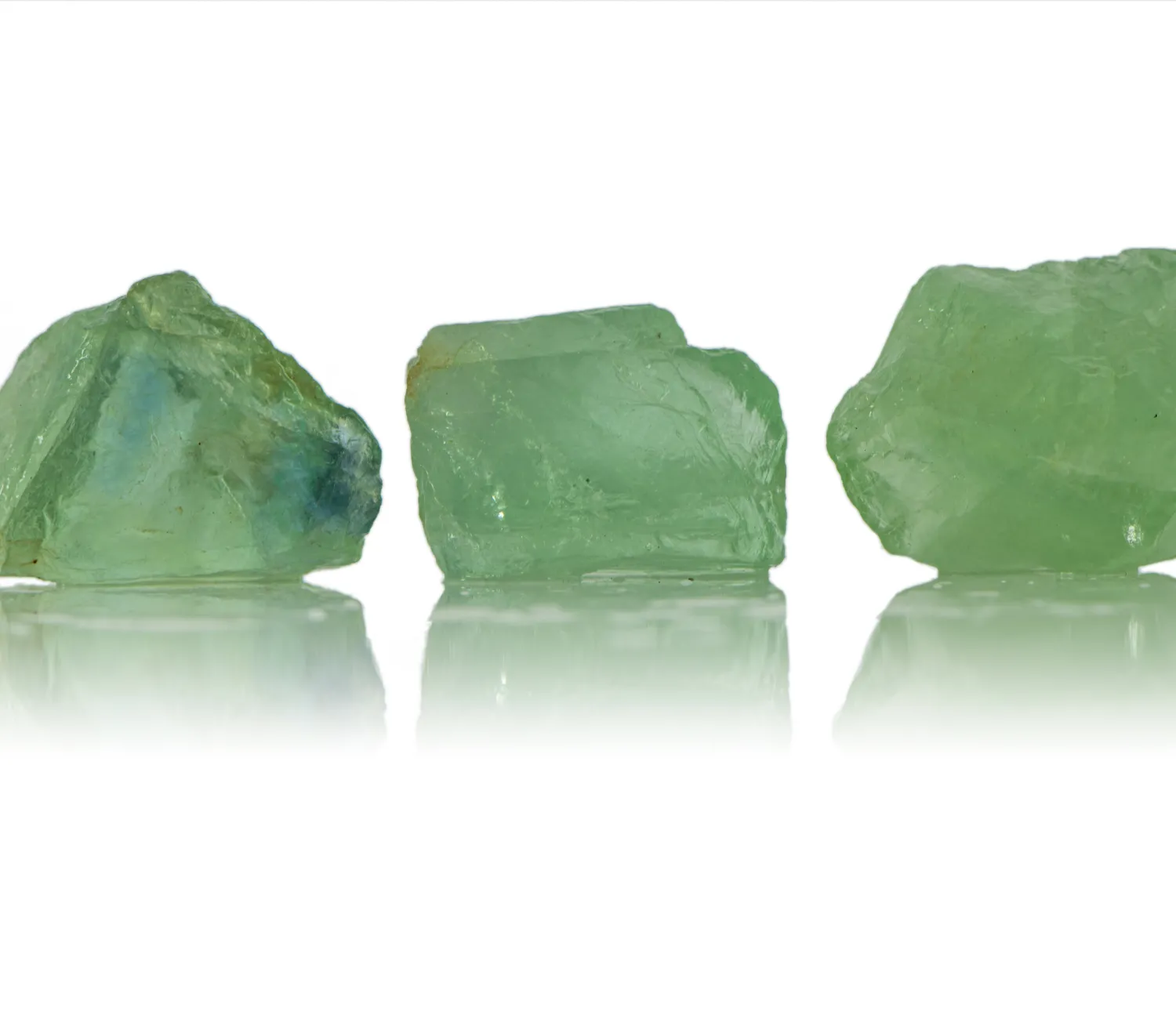 Unbearbeiteter grüner Fluorit