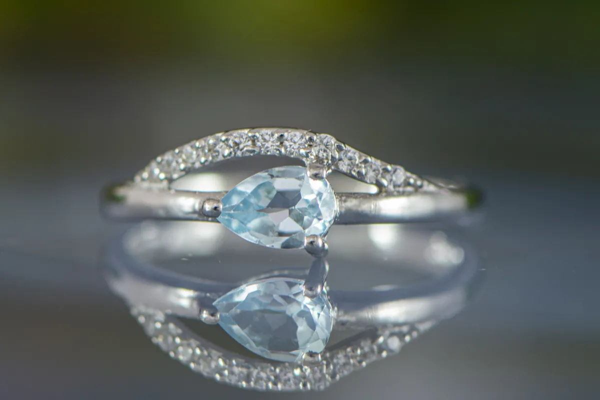 Blauer Topas Ring