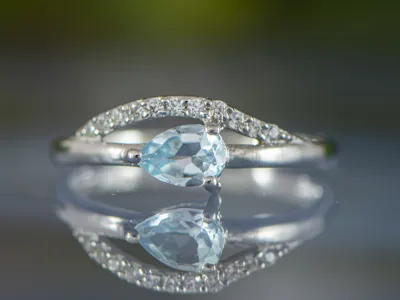 Blauer Topas Ring