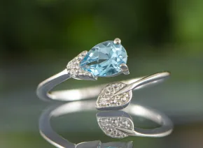 Ring mit blauem Topas