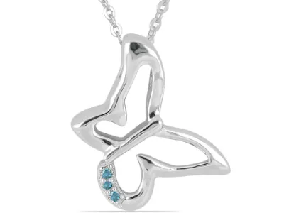 Anhänger mit Blauen Diamanten