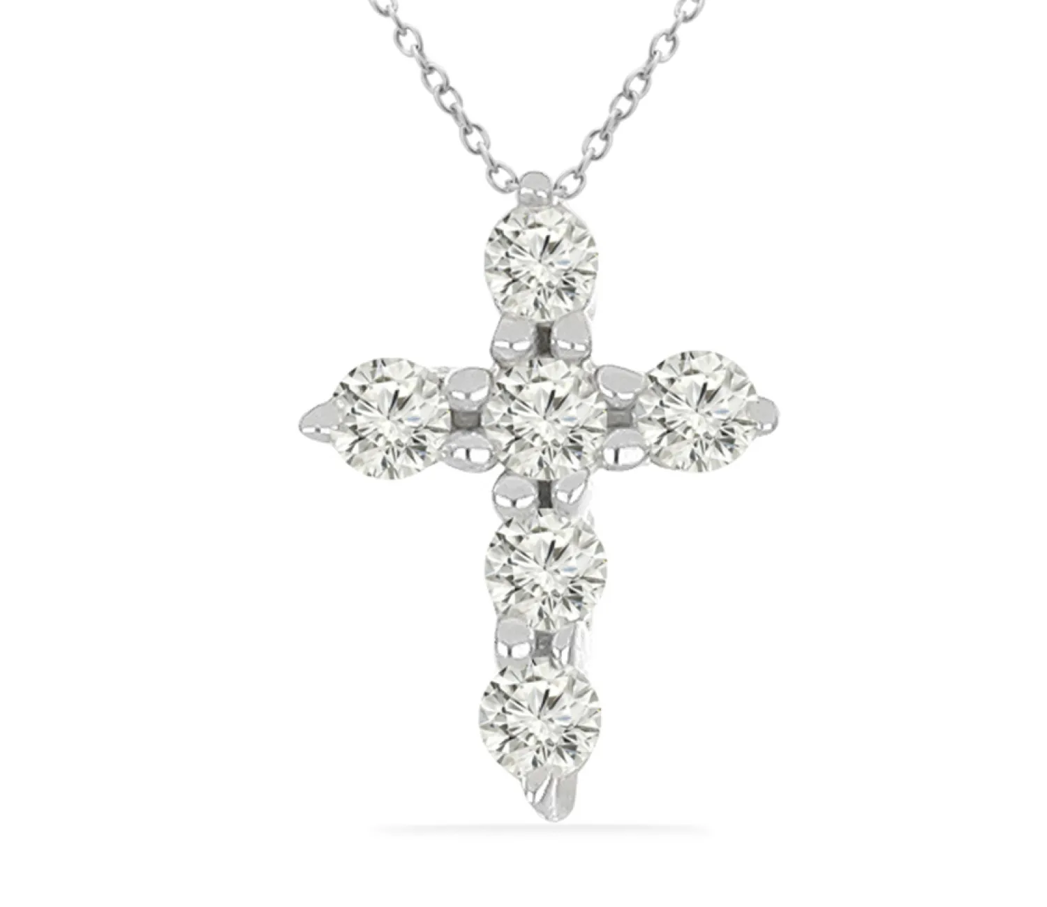 Silbernes Kreuz mit Diamanten