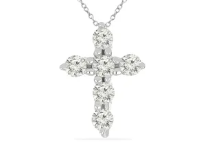 Silbernes Kreuz mit Diamanten