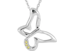 Anhänger mit gelben Diamanten "Schmetterling"