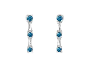 Ohrringe mit blauen Diamanten