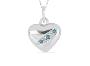Herz mit blauen Diamanten