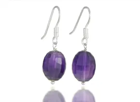 Silberohrringe mit Amethysten