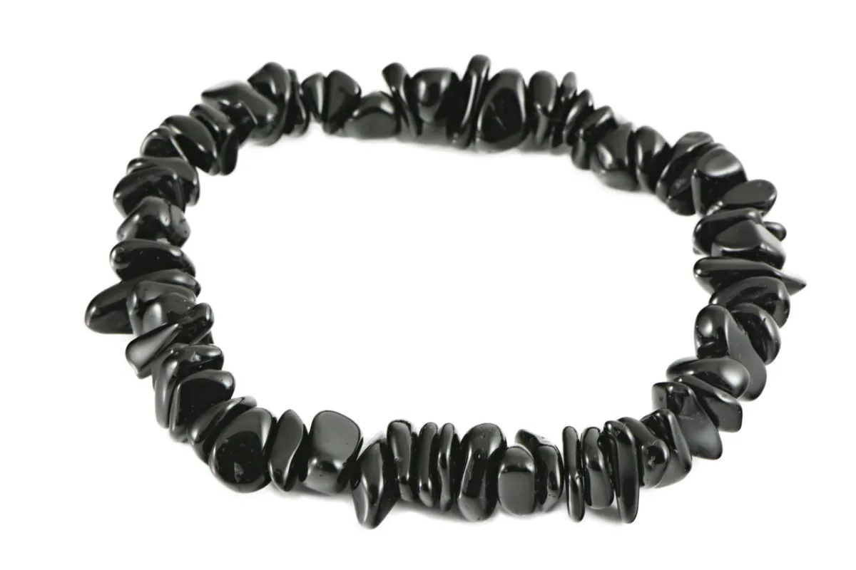 Armband aus schwarzem Turmalin - Chips