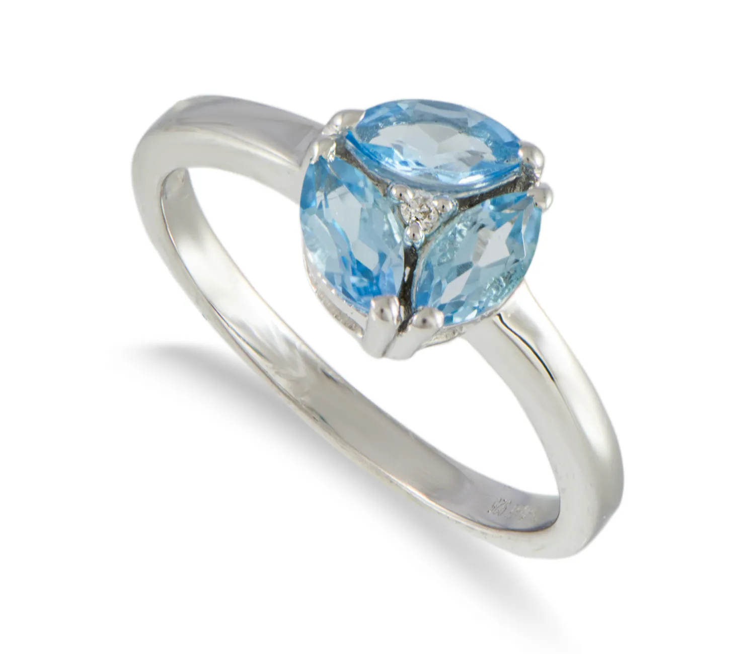 Silberring mit Blauem Topas