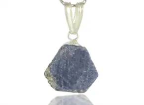 Silberanhänger mit Saphir Kristall