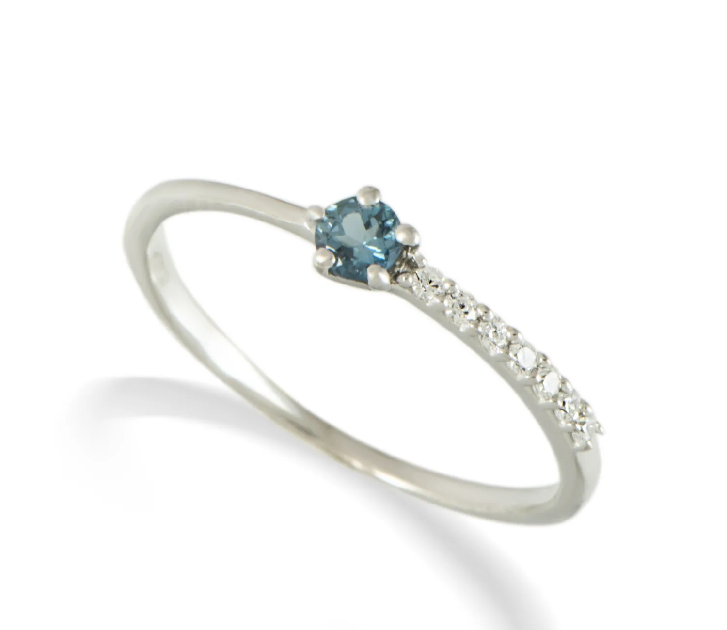 Silberring mit London Blau Topas