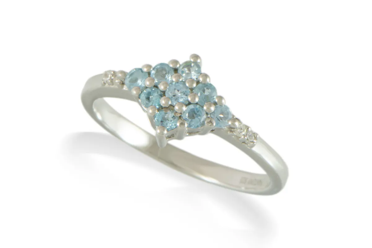 Ring mit Blauen Topasen