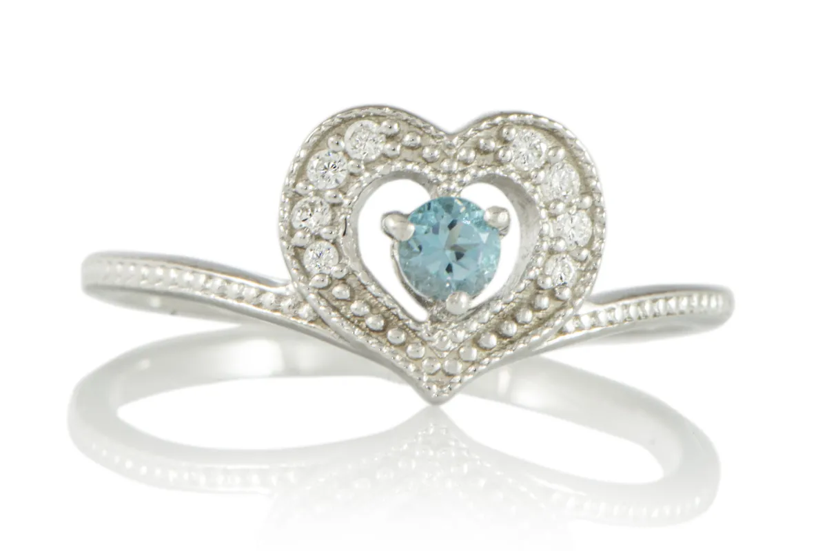Silberring mit Blauem Topas