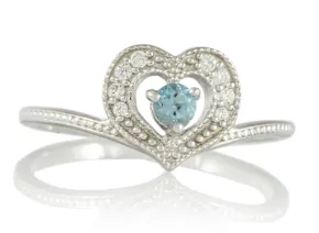 Silberring mit Blauem Topas