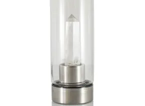 Wasserflasche mit Bergkristall