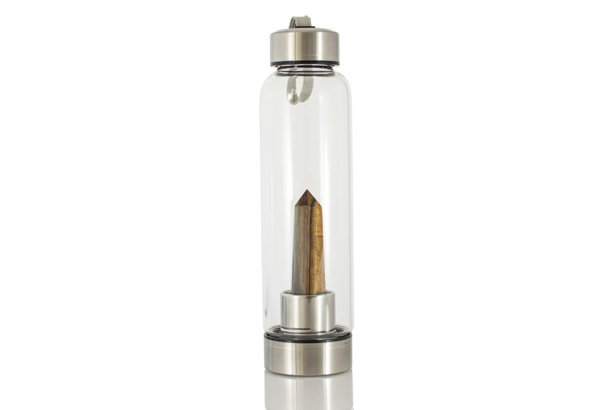 Wasserflasche mit Tigerauge