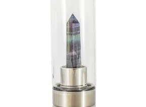 Wasserflasche mit Fluorit