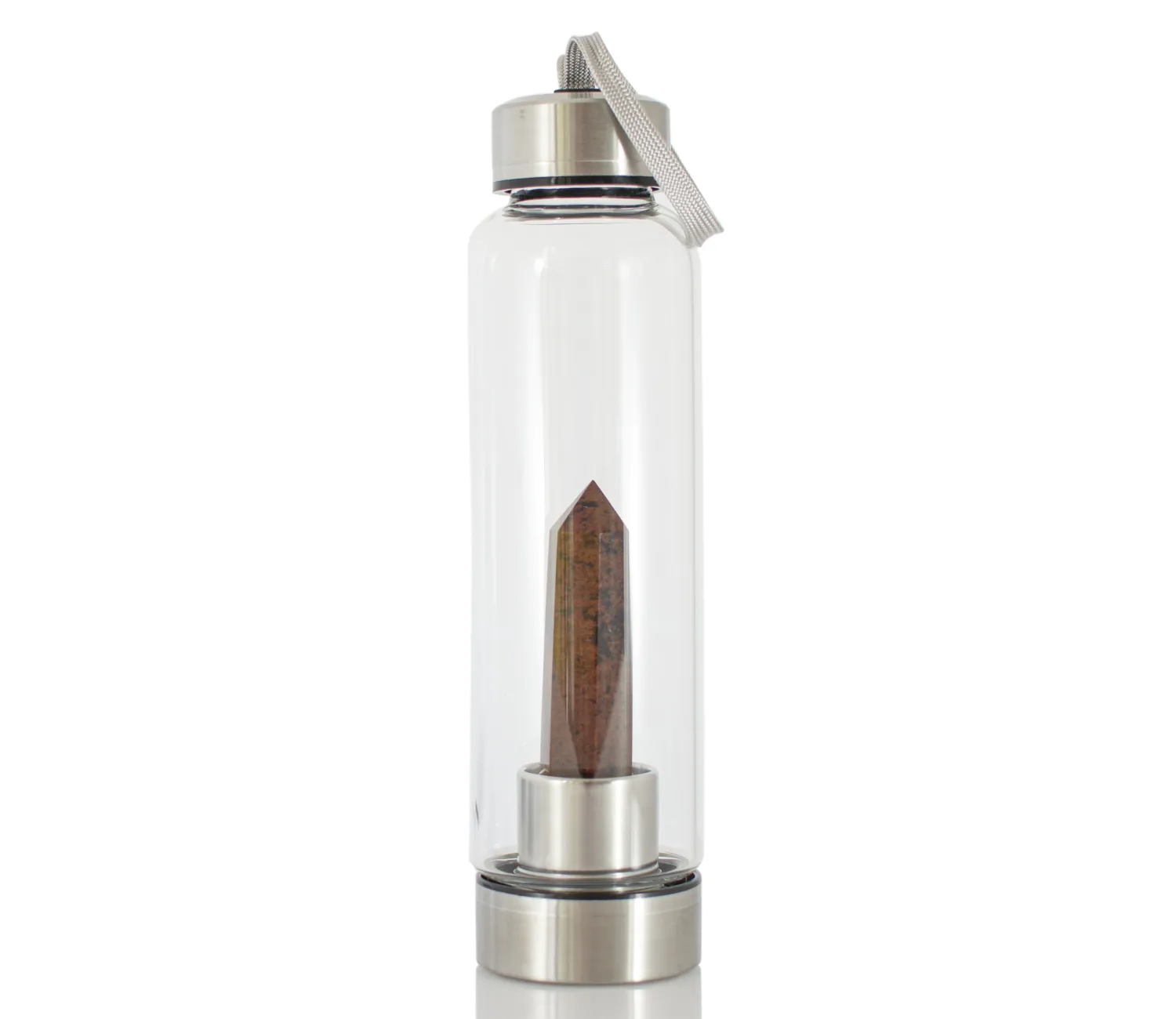 Wasserflasche mit Mahagoni-Obsidian
