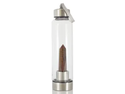 Wasserflasche mit Mahagoni-Obsidian