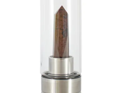 Wasserflasche mit Mahagoni-Obsidian