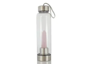 Wasserflasche mit Rosenquarz