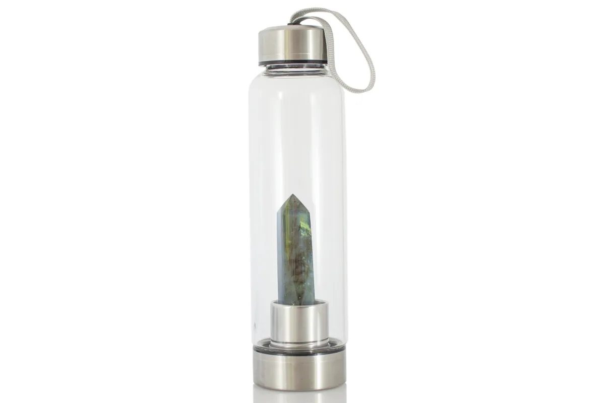 Wasserflasche mit Labradorit