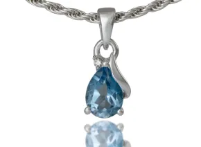 Silberanhänger mit Blauem Topas