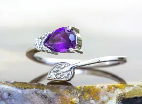 Silberring mit Amethyst