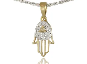 Fatimas Hand mit Diamant "Champagner"