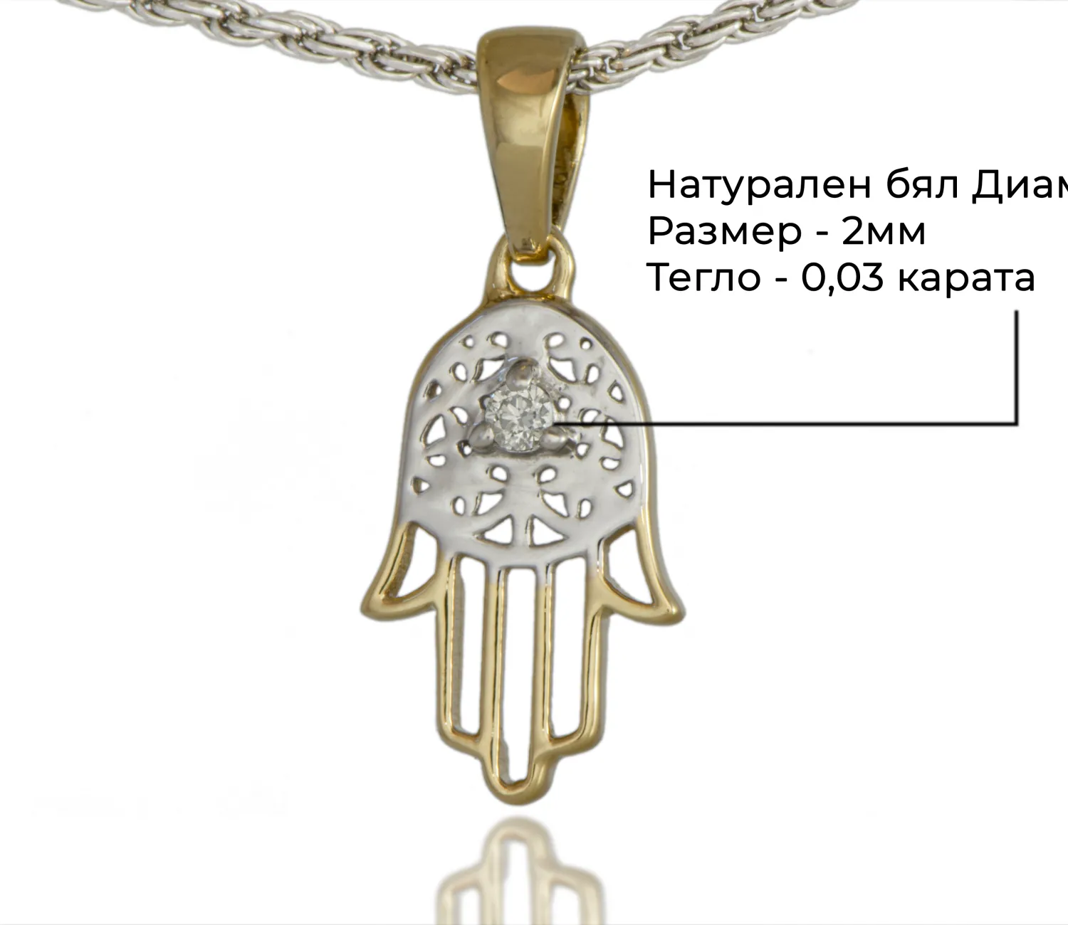 Die Hand der Fatima mit Diamant
