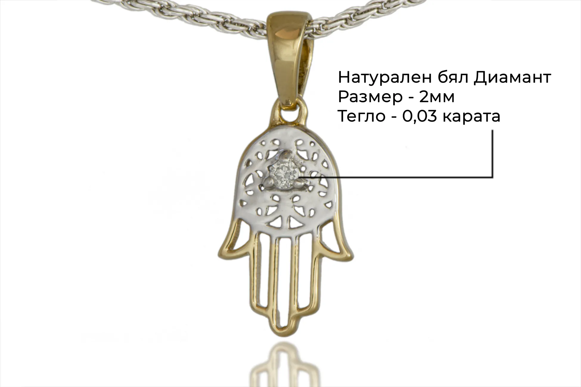 Die Hand der Fatima mit Diamant