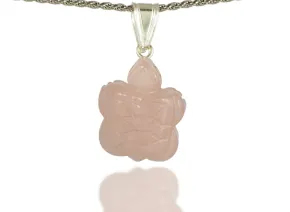 Anhänger mit Rosenquarz "Schildkröte"