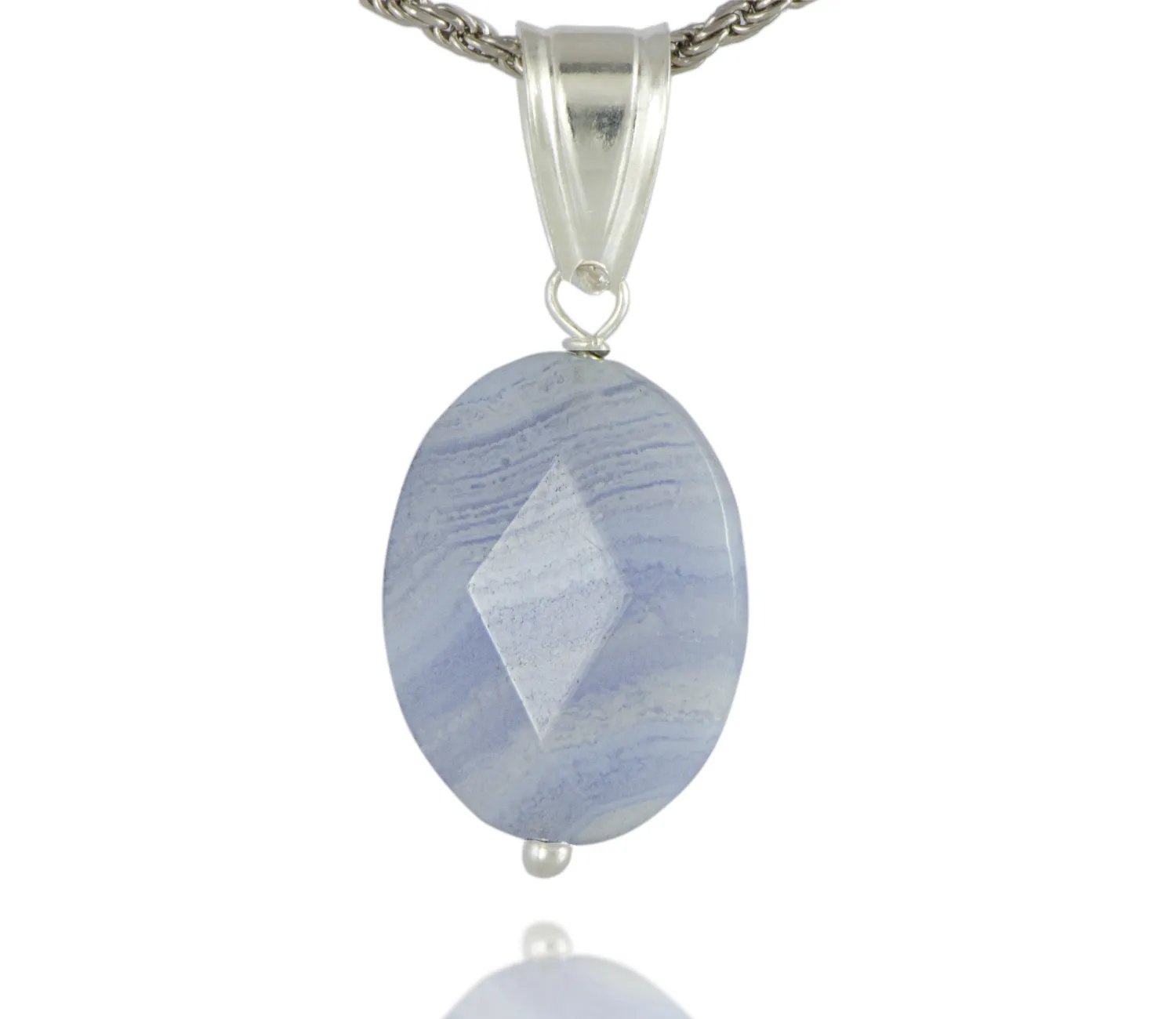 Anhänger mit Chalcedon "Blaue Spitze"