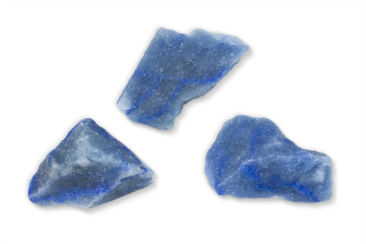 Blauer Quarz roh