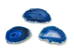 Kleine Platte aus blauem Achat