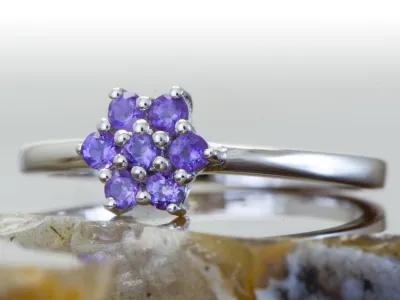 Silberring mit Amethyst