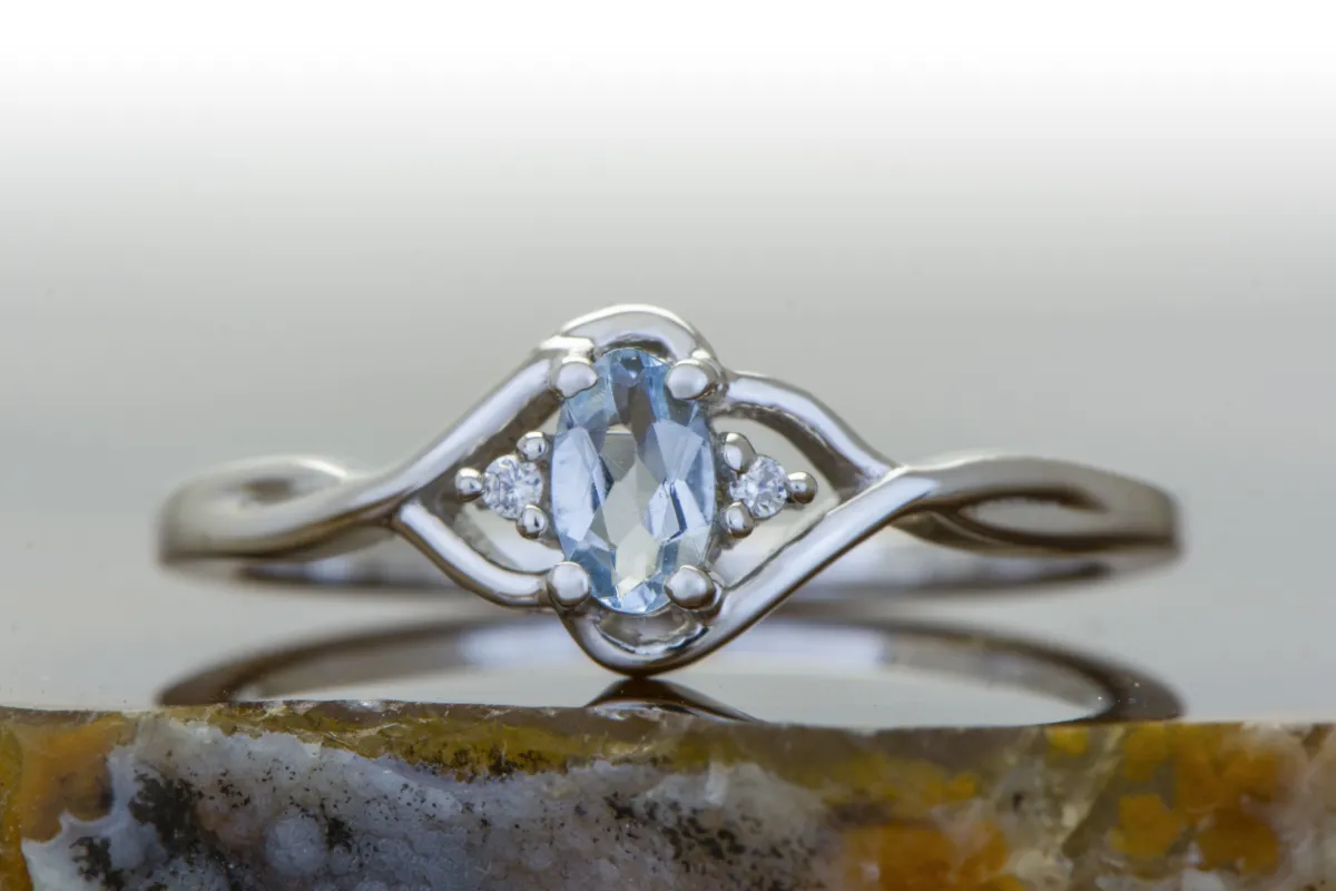 Silberring mit Aquamarin
